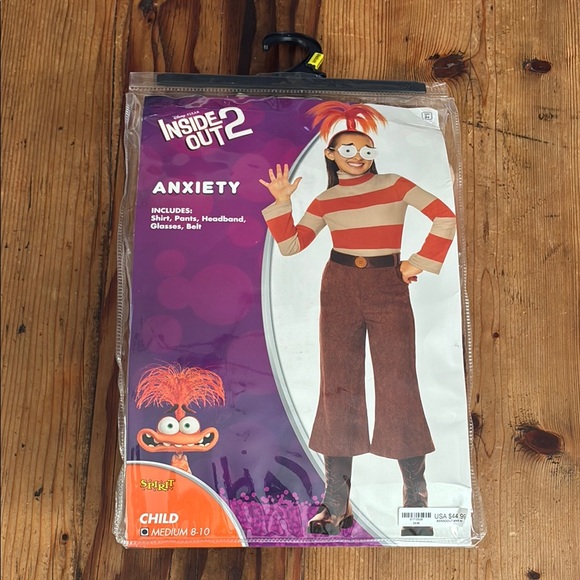 Spirit Inside Out 2 Anxiety Costume for Kids - Red and Brown - Picture 1 of 4